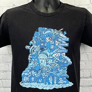 Cookies Cannabis Strains T Shirt Marijuana Pot Weed Streetwear Black Tee S Small